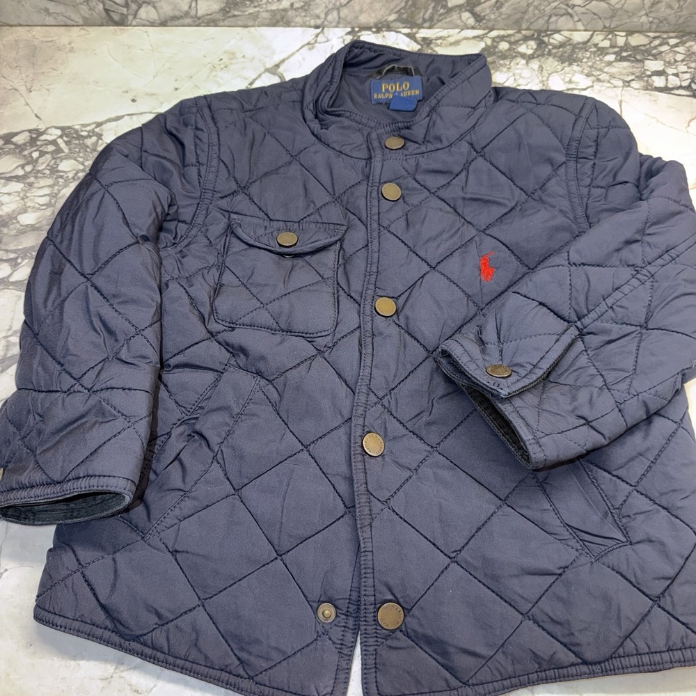 Polo Ralph Lauren 4/4T Navy Blue Quilted Jacket
